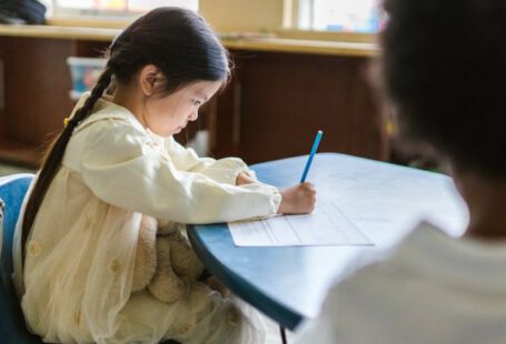 Learning Technologies, Future Education - Little Girl in White Dress Writing on White Paper