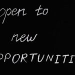 Coding, Opportunities - Open To New Opportunities Lettering Text on Black Background